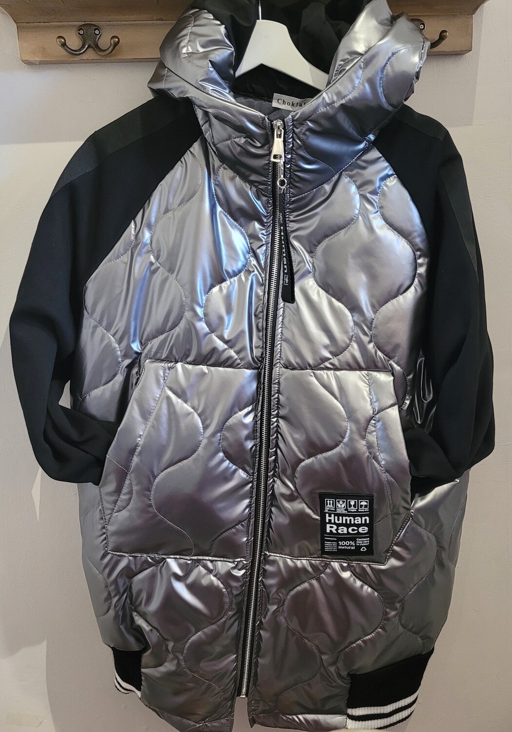 Silver Padded Hooded Jacket