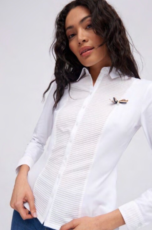 Tinta White Ridged Shirt