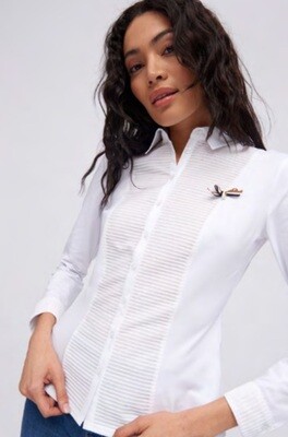 Tinta White Ridged Shirt