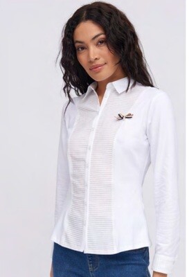 Tinta White Ridged Shirt