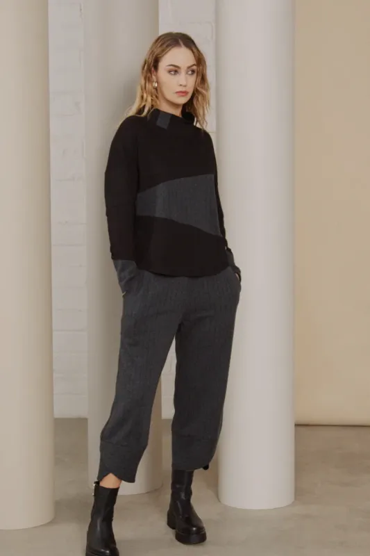 Naya Stripe Trouser Wrapover at Hem