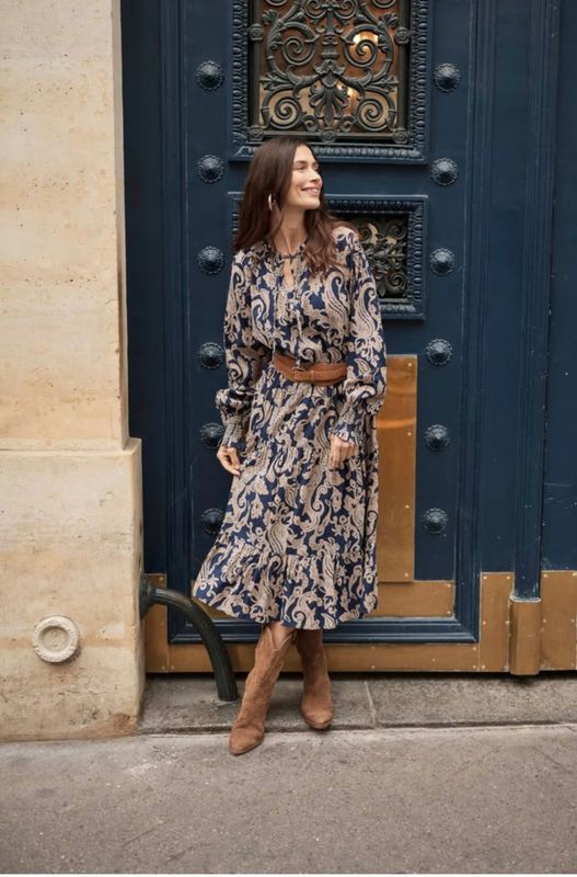 Blue paisley Boho Dress