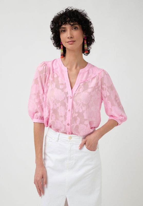 Carilo Solid Pink Blouse