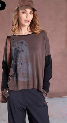 Naya two tone Placement print top
