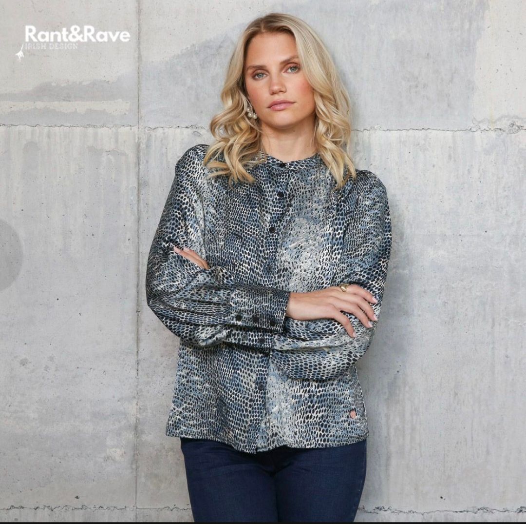 Animal print silky blouse