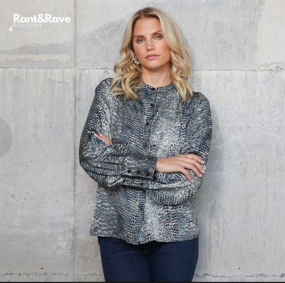 Animal print silky blouse