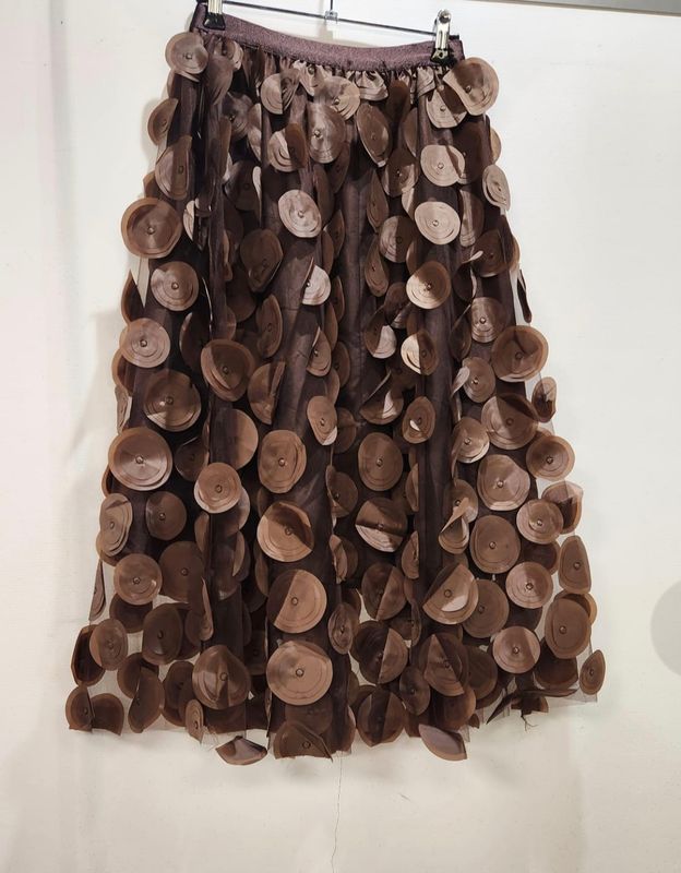 Disc Tulle Chocolate Brown Skirt