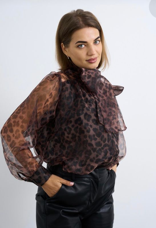 Silky Animal Print Blouse