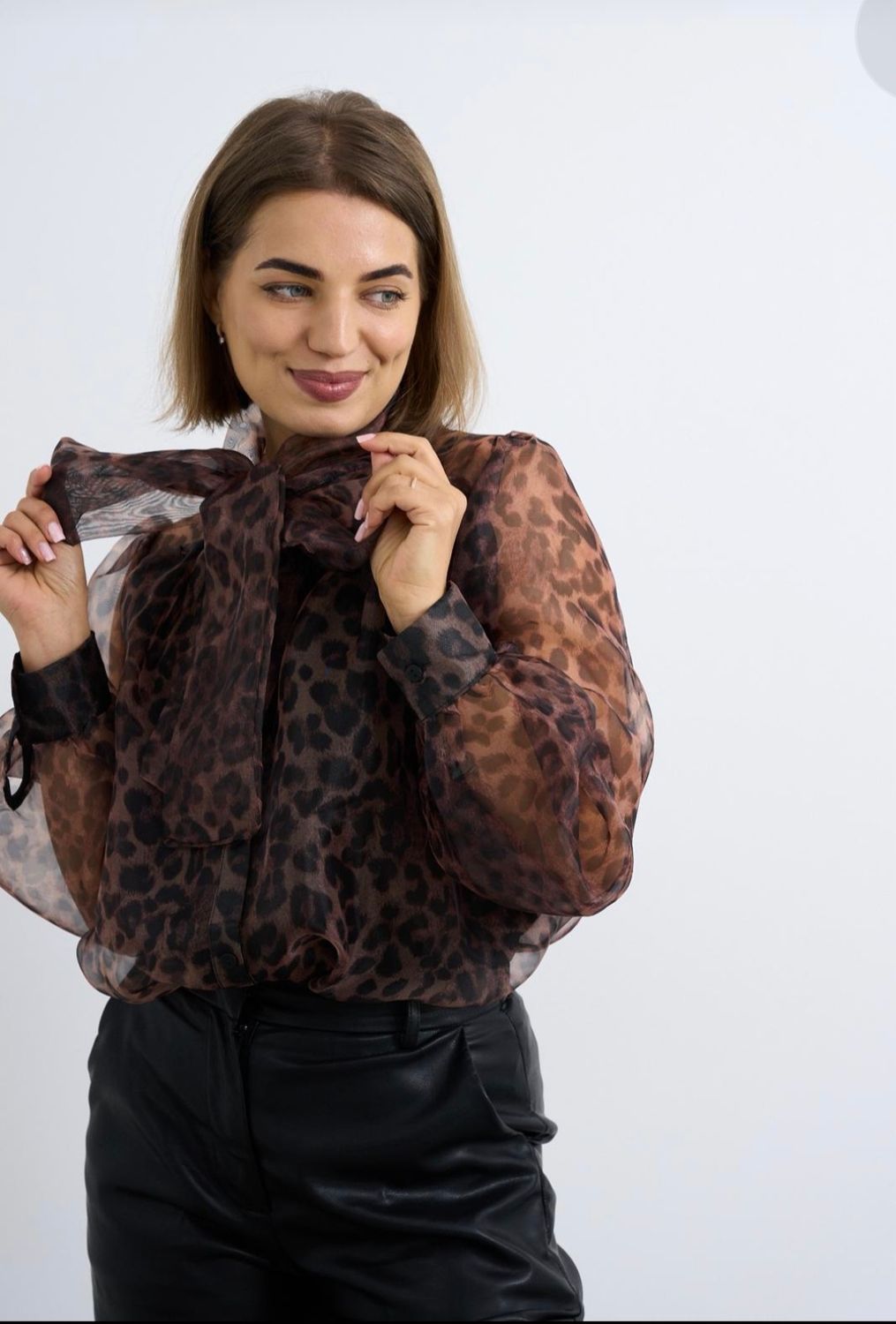 Silky Animal Print Blouse