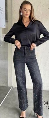 Black Jeans with crystal embellishments