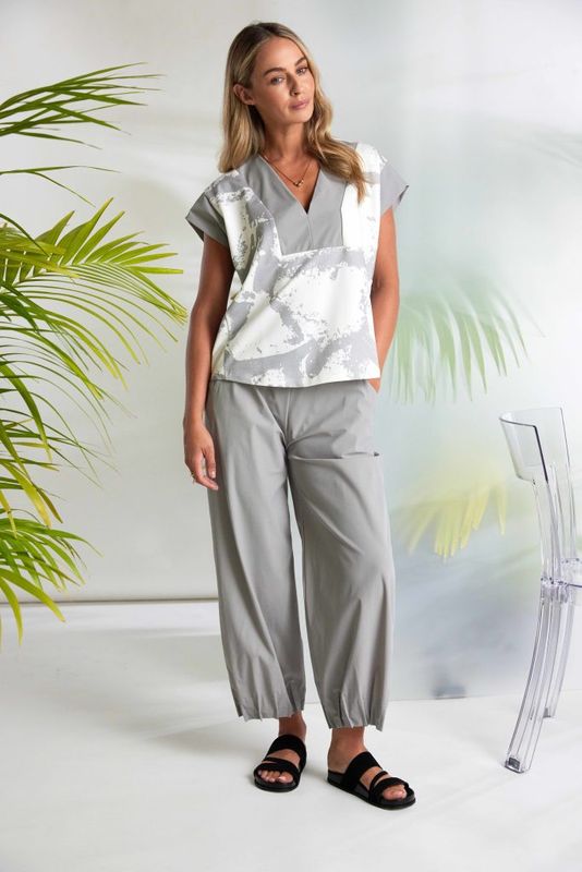 NAYA WIDE LEG WITH TUCK HEM DETAIL