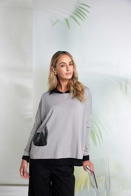 NAYA Placement print round neck top