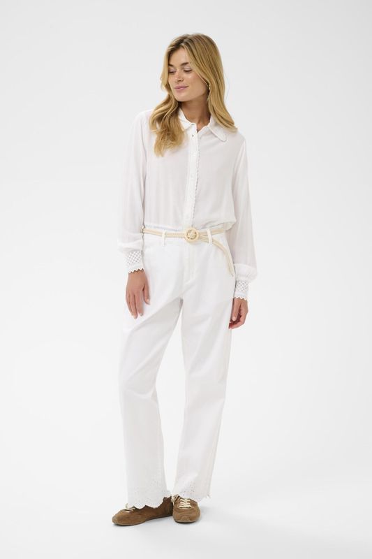 Kajsa 7/8 White Pants from Cream