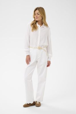 Kajsa 7/8 White Pants from Cream