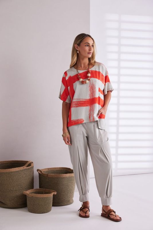 NAYA CUFF TROUSERS WITH PLEATED FROM WITH PATCH POCKET