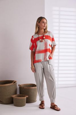 NAYA CUFF TROUSERS WITH PLEATED FROM WITH PATCH POCKET