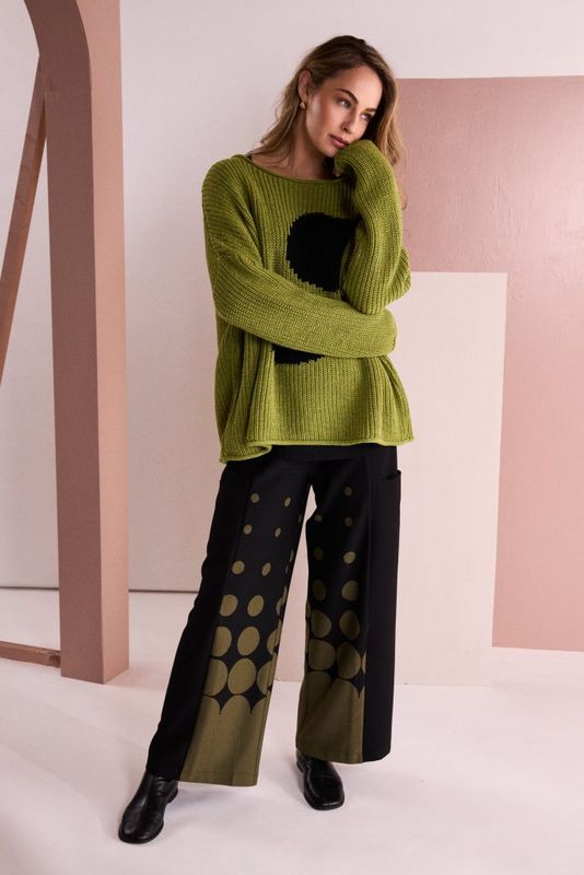 NAYA SPOT PRINT PULL UP TROUSER