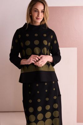 NAYA Spot print high neck top