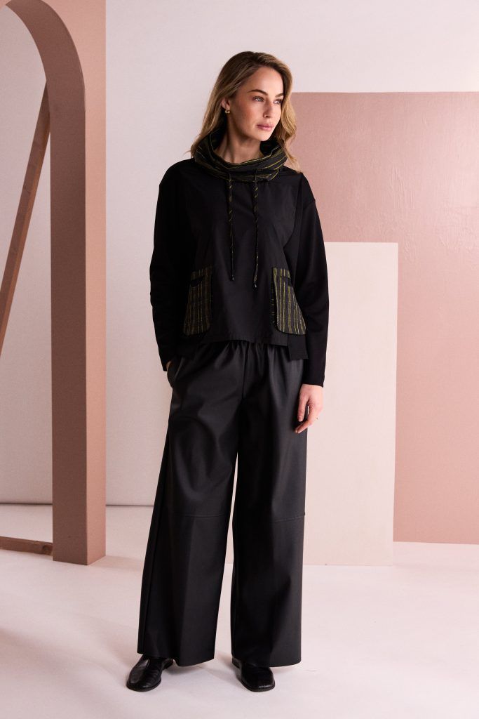 NAYA SOFT PULL UP SHAPED TROUSERS WITH POCKET