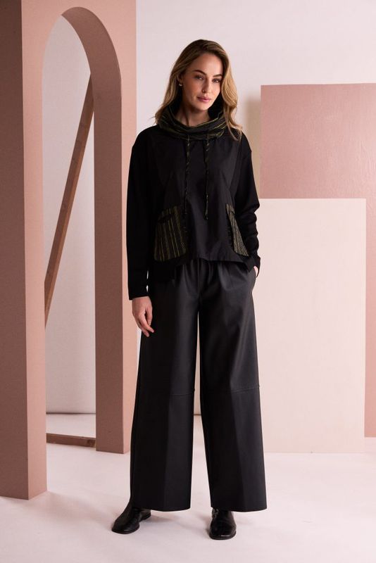 NAYA SOFT PULL UP SHAPED TROUSERS WITH POCKET