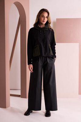 NAYA SOFT PULL UP SHAPED TROUSERS WITH POCKET