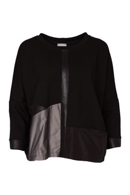 NAYA TOP ROUND NECK WAITH CONTRAST SECTIONS