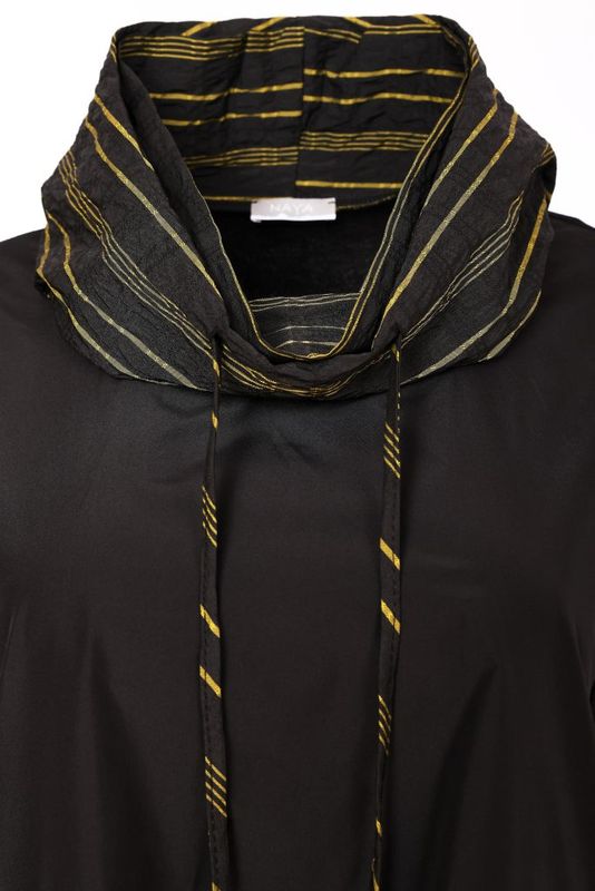 NAYA T​op With Stripe Drawstring Neck And Pocket Detail