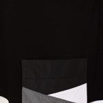 NAYA High Neck Top With Colour Contrast Metal Pocket And Neck Section