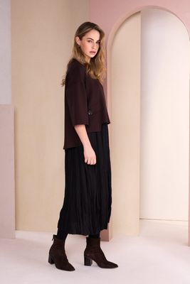 NAYA TWO PIECE CRUSHED DRESS WITH OVERTOP