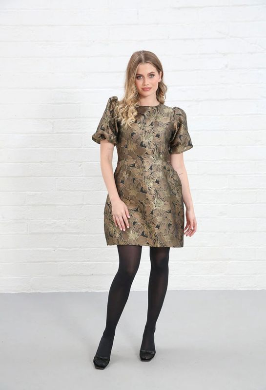 Rant &amp; Rave Evelyn Dress in Black &amp; Gold