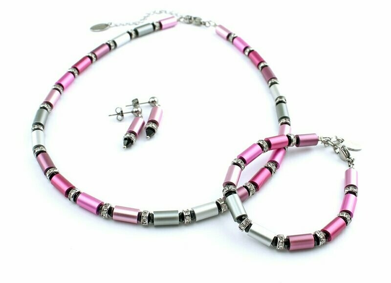 Descadero A-Line Aluminium Rosa Rose & Grey Schmuckset