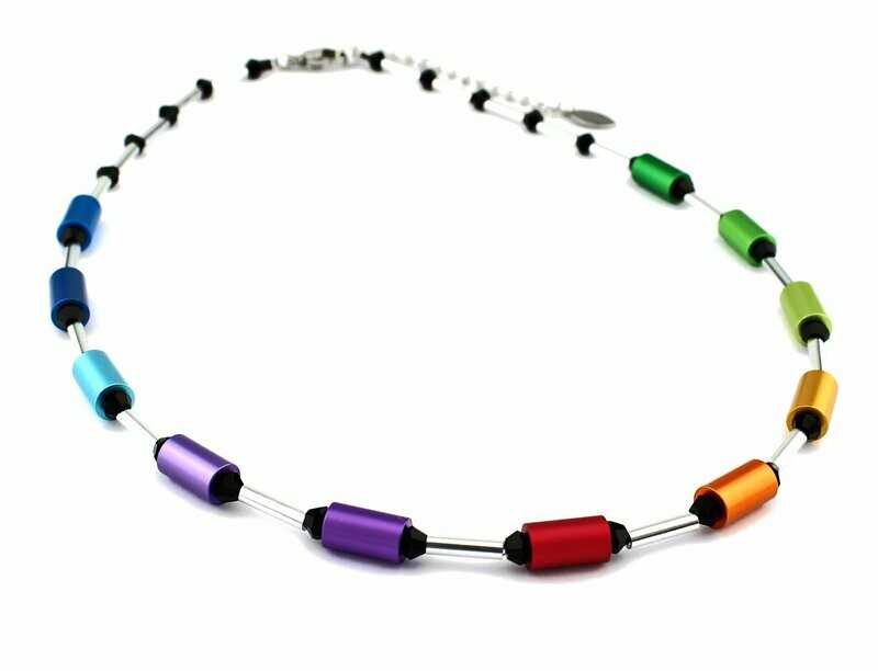 Zarte Regenbogen Aluminium Kette