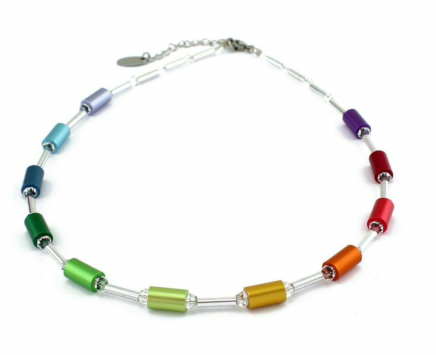 Zartes Regenbogen Collier aus Aluminium