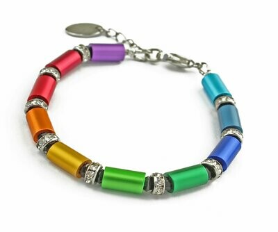 A-Line Regenbogen Armband mit Strass