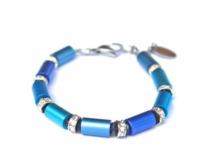 A-Line Türkis Blau Armband mit Strass