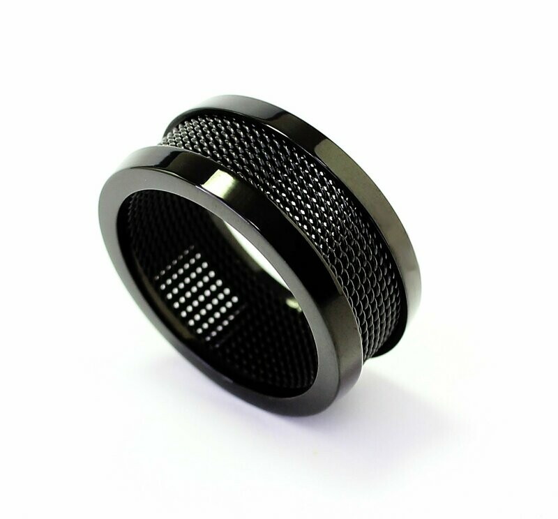 Black Laser Edelstahlring