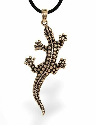 Bronze Gecko Anhänger - der Mallorca Glücksbringer