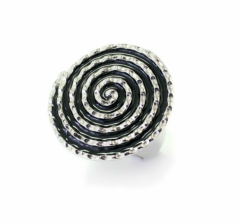 Extravaganter Edelstahl Ring Spirale