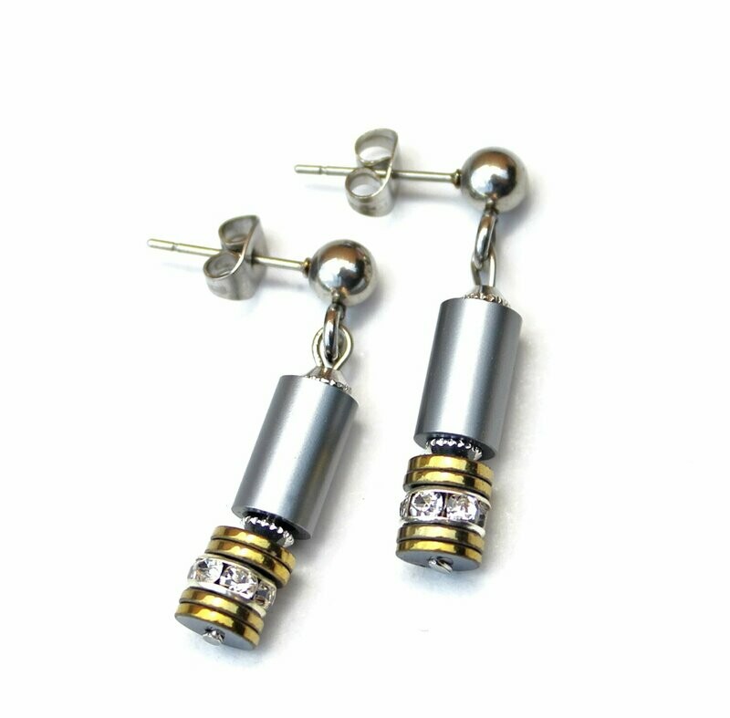 Zeitlos - Edel - Elegante Bicolor Ohrstecker