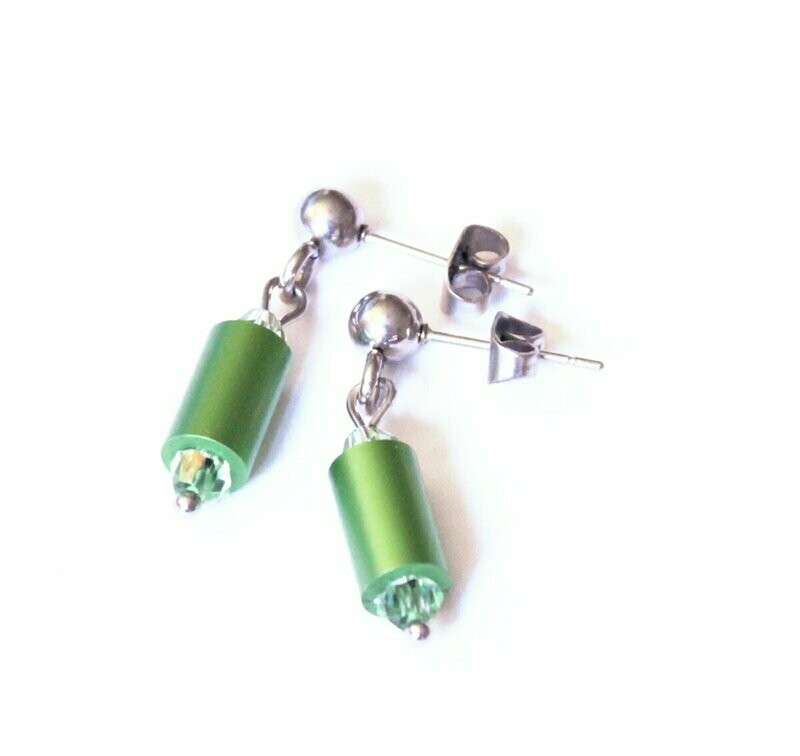 Aluminium Ohrstecker Peridot