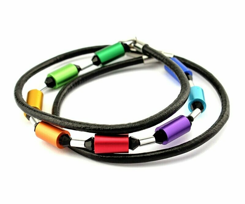 Sportliches Wickelarmband "Regenbogen"