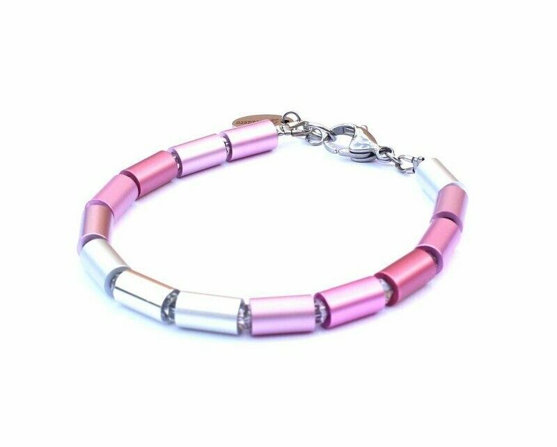 Feminines Armband in zartem Rosa - extrem angenehmer Tragekomfort