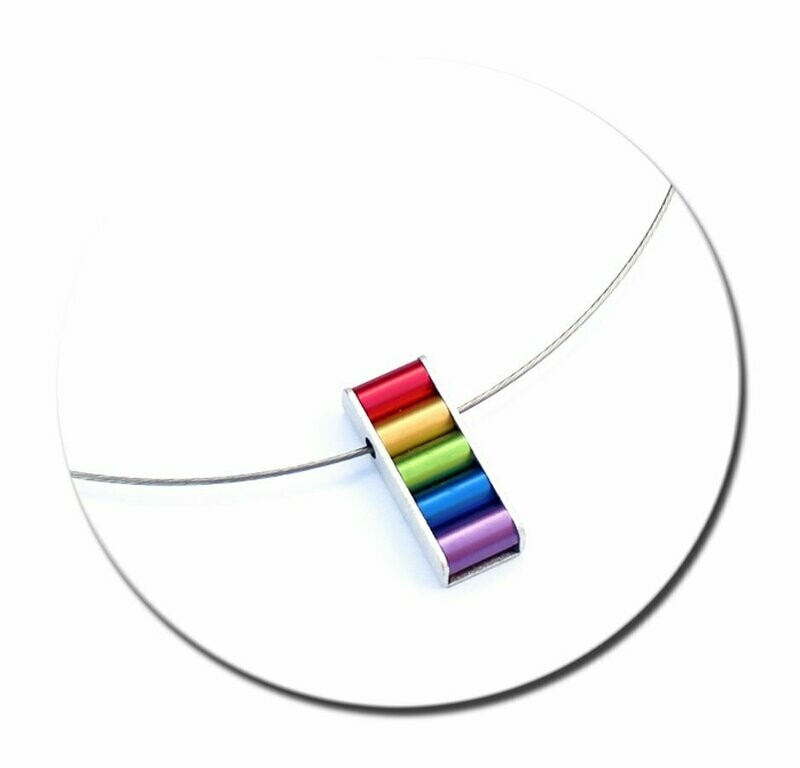 Geometrischer Anhänger "Regenbogen"