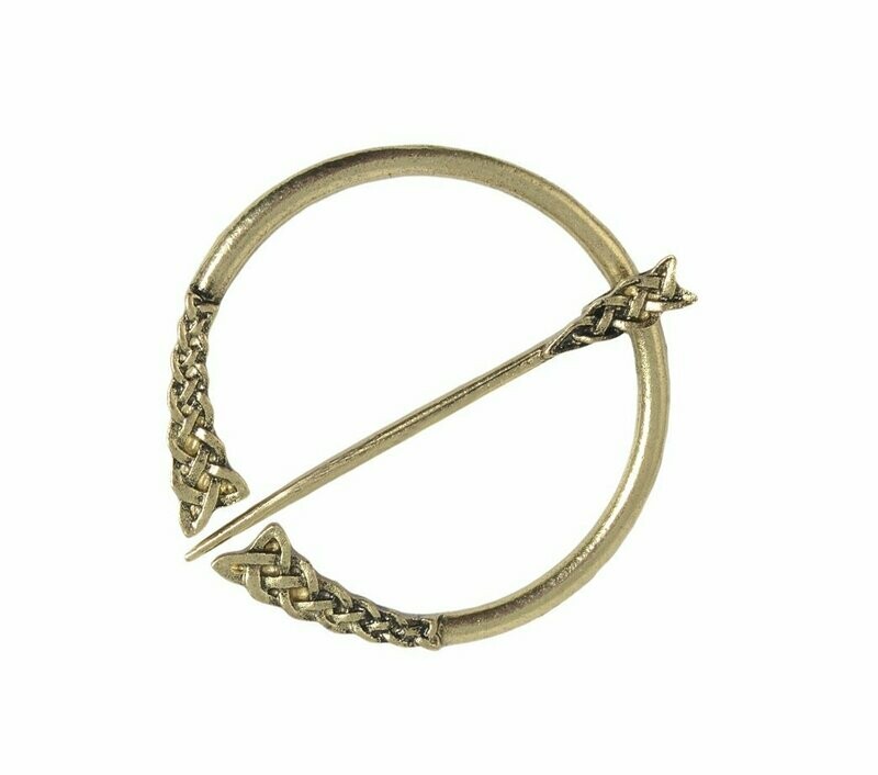 Schal-/Tuchnadel "Celtic Style" Altgold Messing