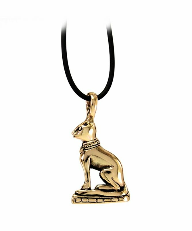 Sehr schöner detaillierter
Bronzeanhänger "Ägyptische Katze"