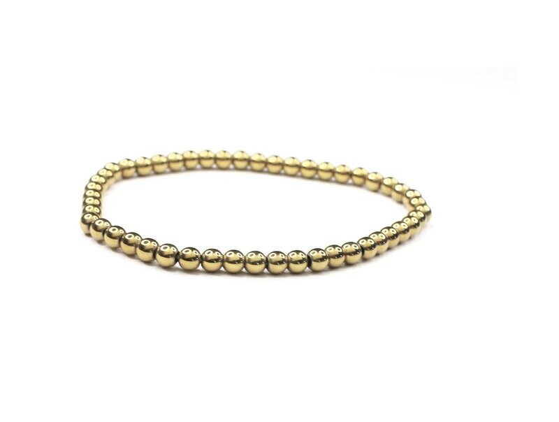 ​Trendiges Hämatitarmband in Gold