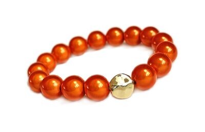 Edles Miracle Beads Armband in Orange