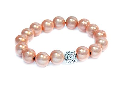 Leuchtendes Miracleperlen Armband in Apricot