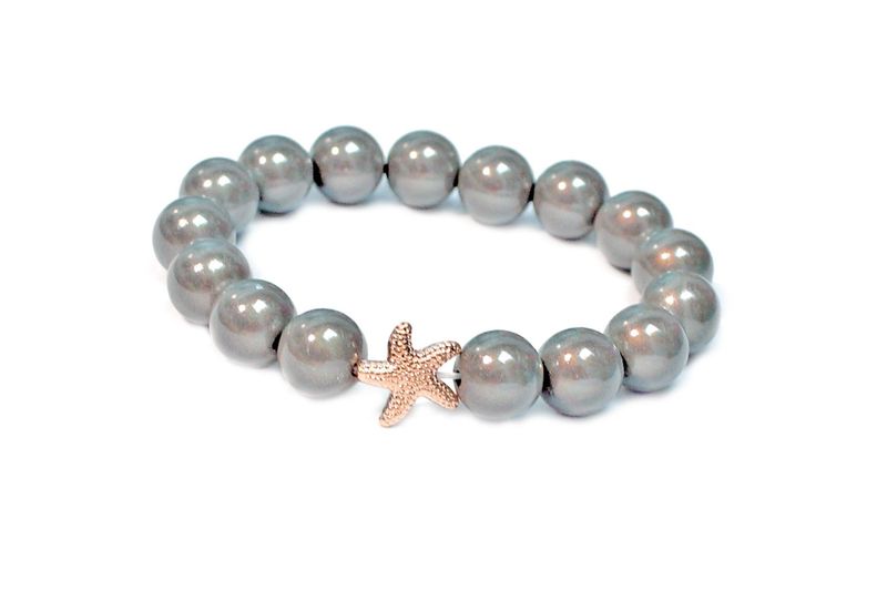 Leuchtendes Miracleperlen Armband in Stahlgrau