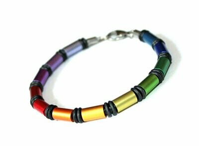 Regenbogen Aluminium Surfer Style Armband Regenbogen Aluminium Surfer Style Armband